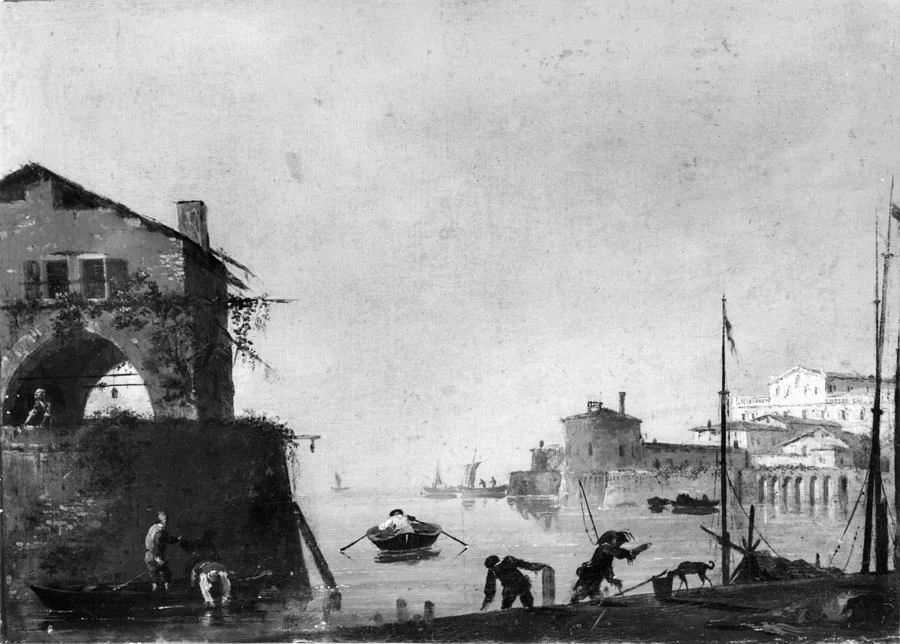 Paesaggio fantastico con figure 1